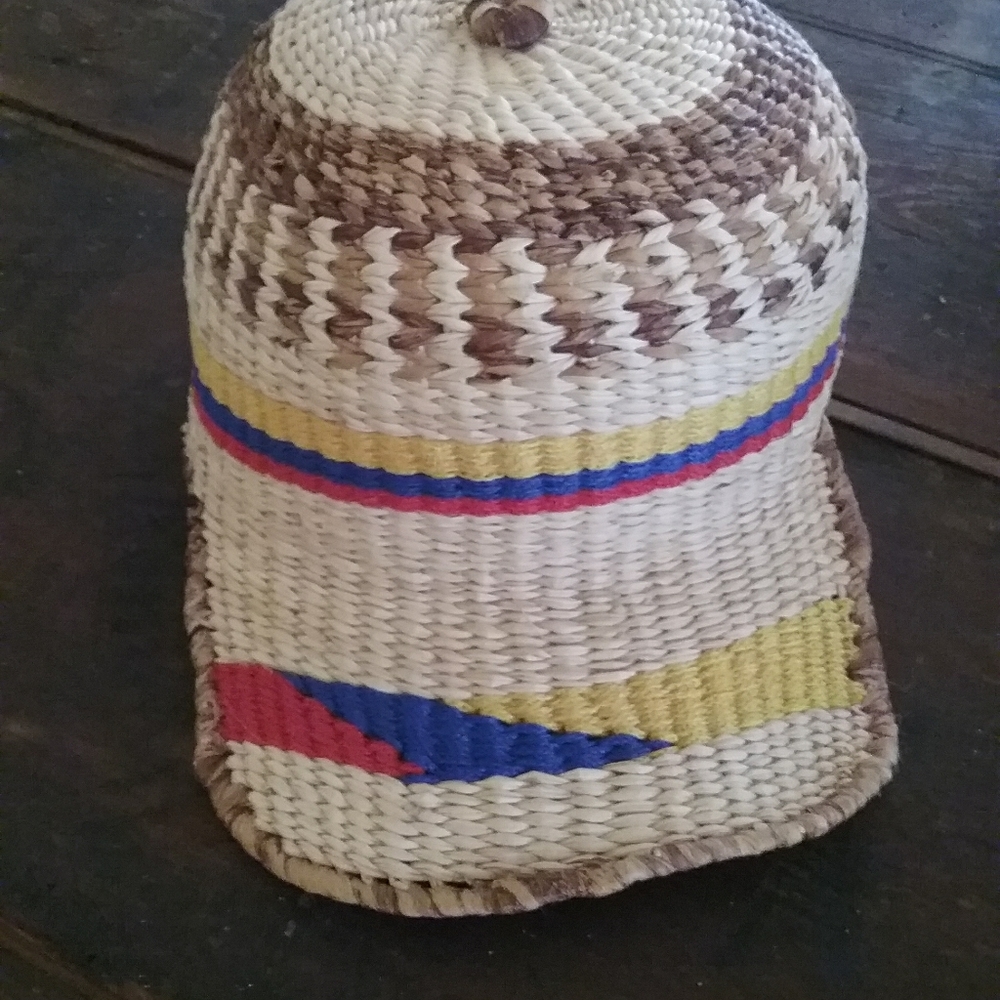 Ladies  hand woven straw cap